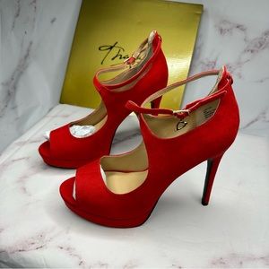 Red Stiletto Heels Thalia & Soda